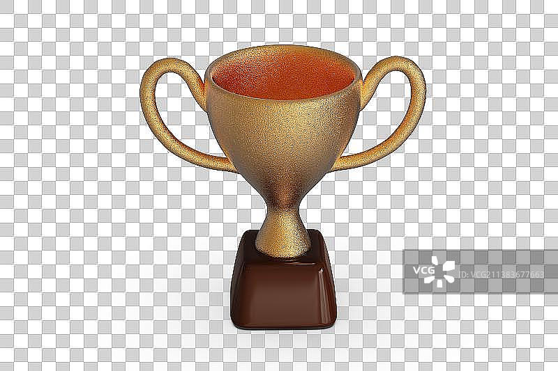 冠军奖杯三维插画图片素材