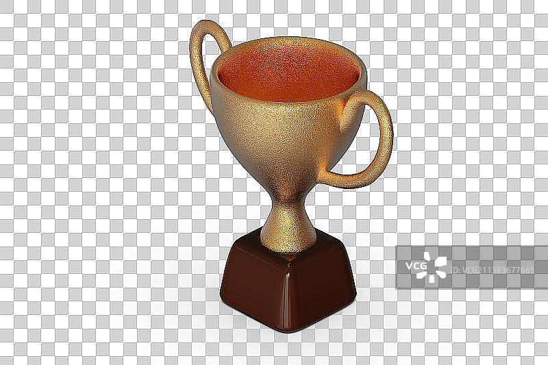 冠军奖杯三维插画图片素材