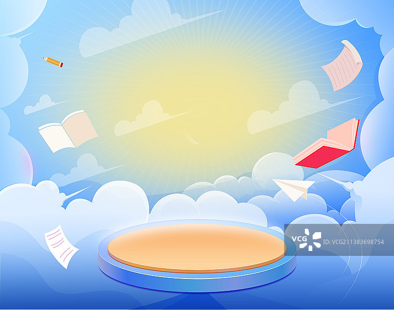 加油高考创意背景插画图片素材