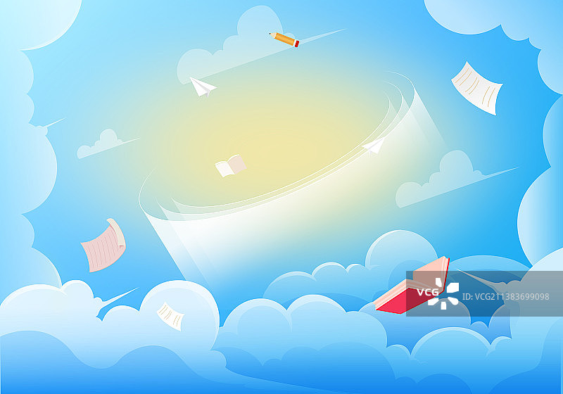 加油高考创意背景插画图片素材