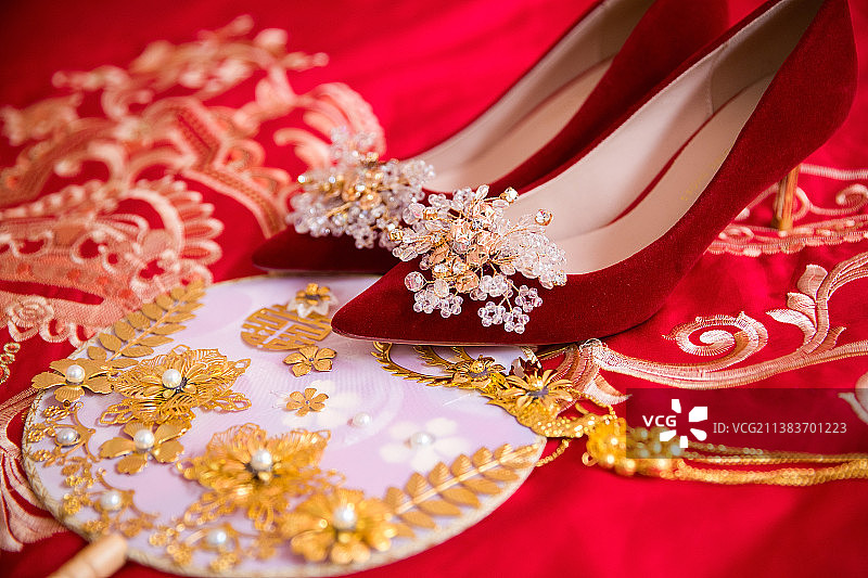 结婚喜扇图片素材