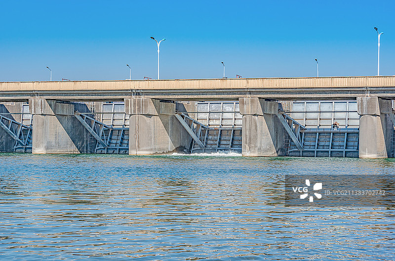 北京门头沟三家店永定河水闸图片素材