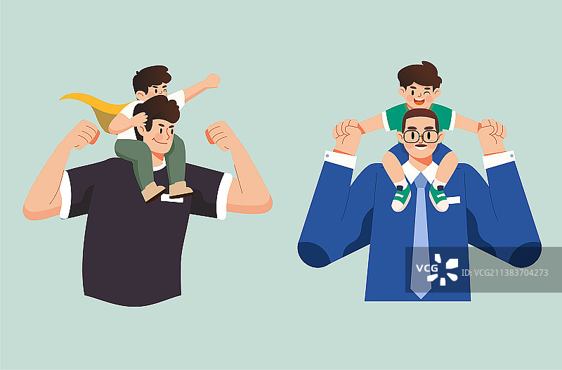 父亲人物插画图片素材