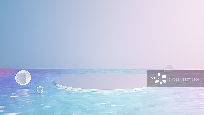 3D小清新唯美展台图片素材