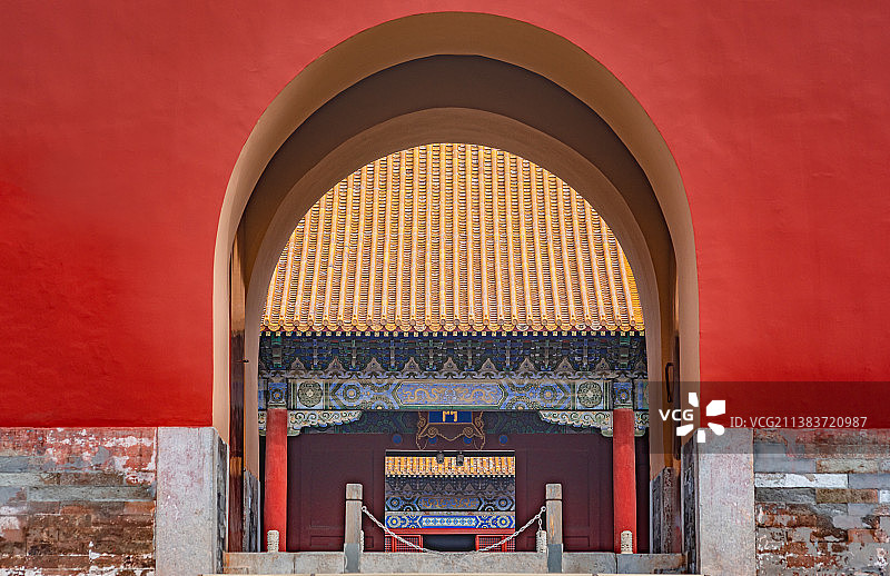 北京昌平明十三陵长陵大宫门图片素材