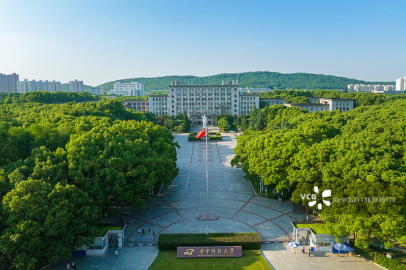 华中科技大学航拍图片素材