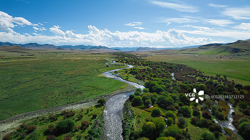 桑科草原河流图片素材