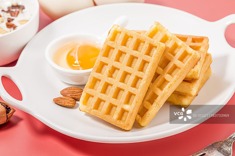 西式点心华夫饼图片素材