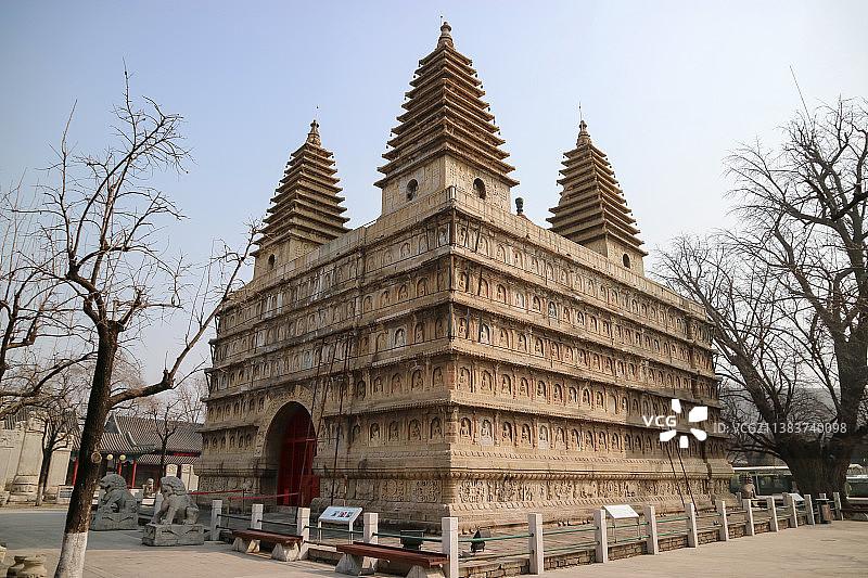 冬天的五塔寺图片素材