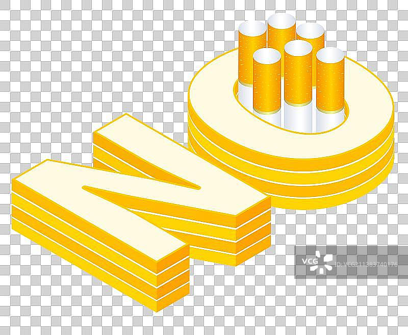 禁止吸烟NO立体字矢量插画素材图片素材