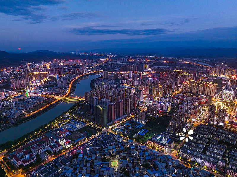 百色夜景图片素材