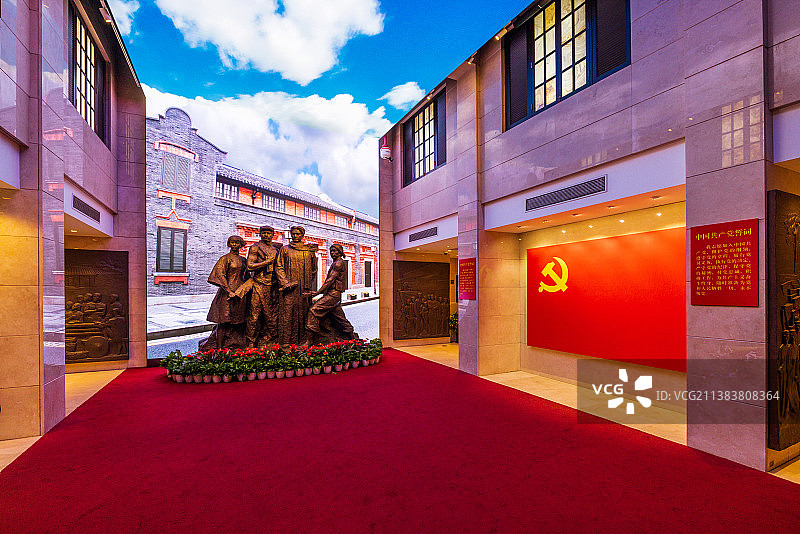 中国共产党二大纪念馆的入党宣誓厅图片素材