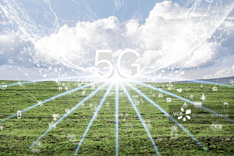 新疆大草原大数据科技智慧互联网图片素材