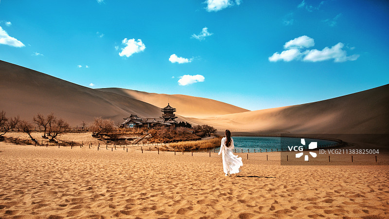 月牙泉图片素材