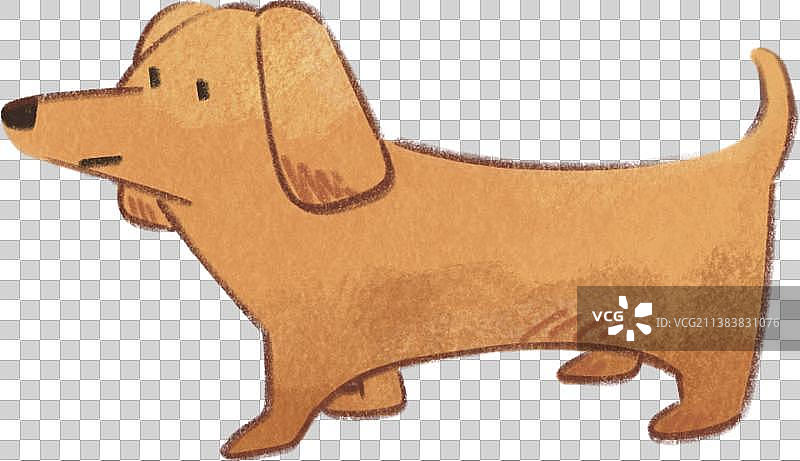 手绘卡通可爱的小狗图片素材