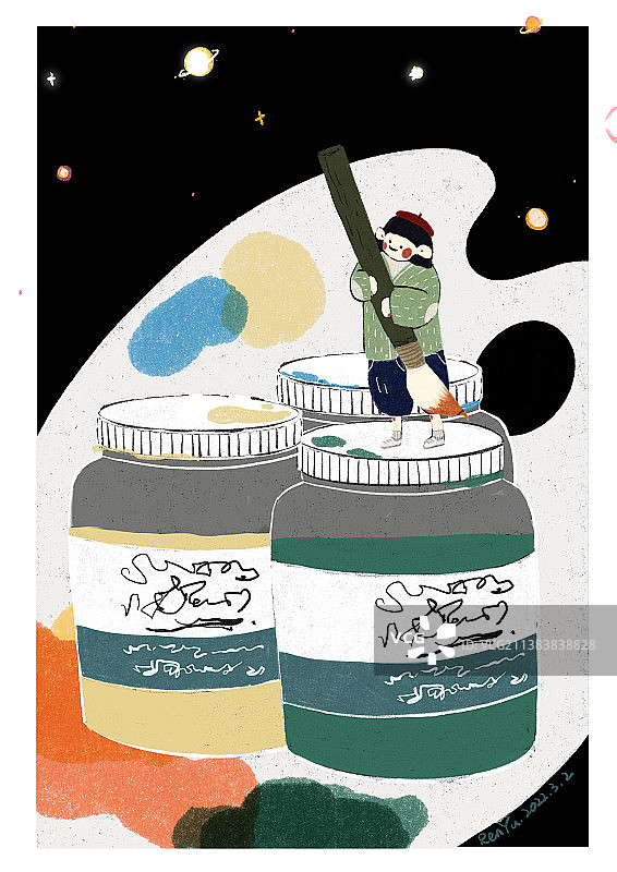 画丙烯画图片素材