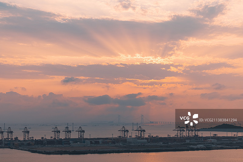 深圳大铲湾黄昏图片素材