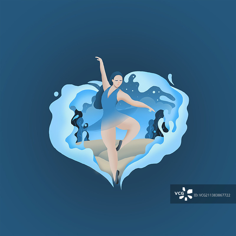 舞蹈女孩图片素材