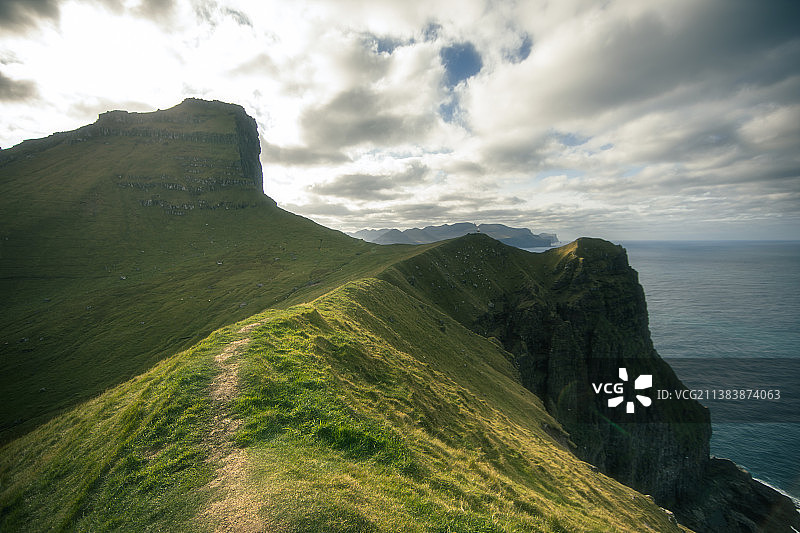 欧洲北欧丹麦海外领地法罗群岛的风光图片素材