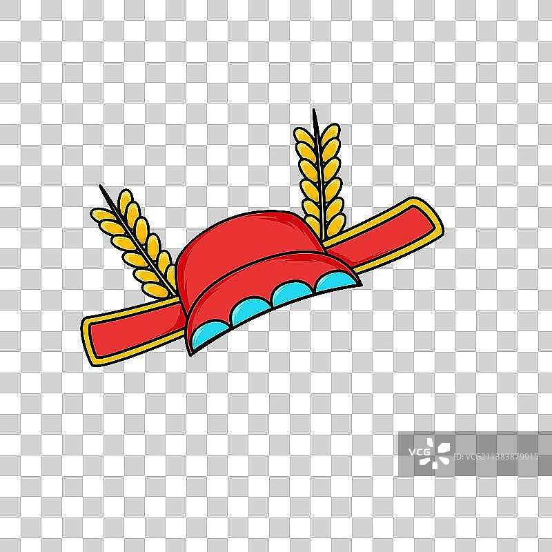 手绘状元帽矢量插画元素图片素材