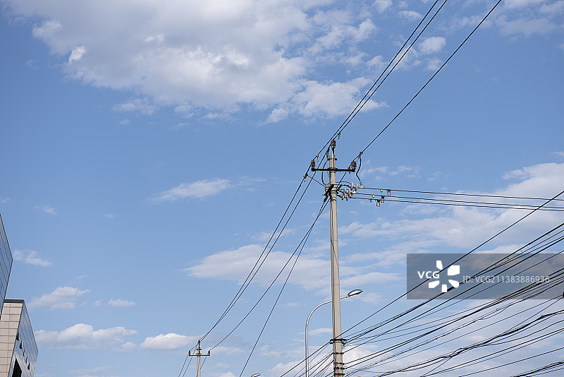 城市里的电线图片素材