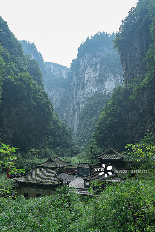 重庆武隆天坑的房子图片素材