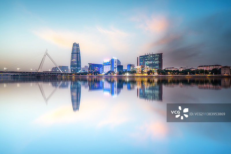 宁波老城三江口城市夜景图片素材