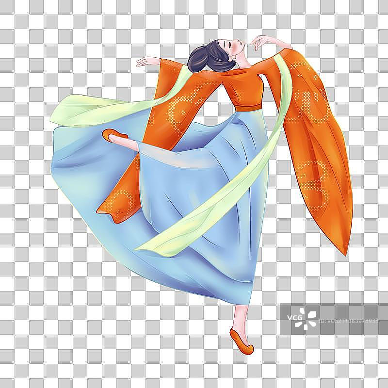 古风跳舞女孩图片素材