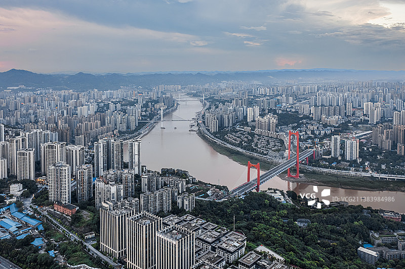 重庆嘉陵江红岩村大桥风光图片素材