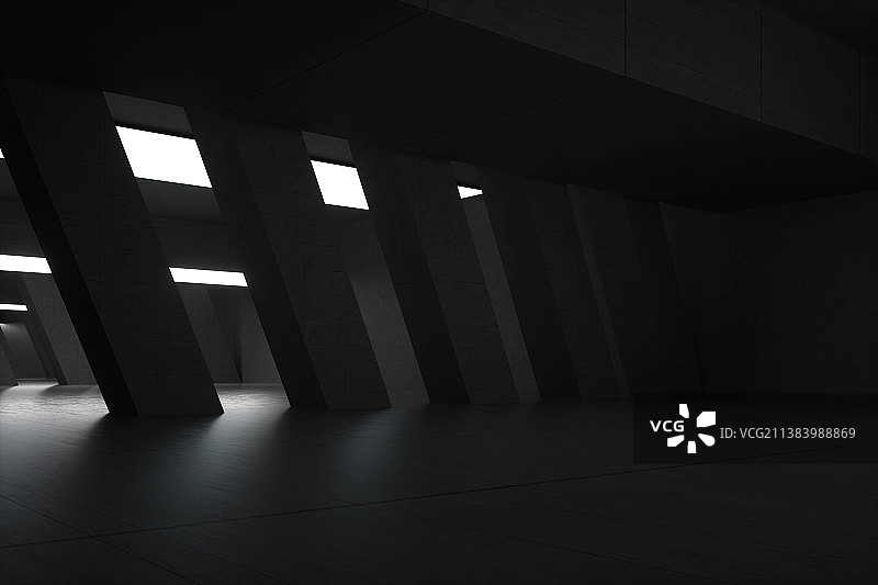 3D现代建筑背景-汽车广告背景图图片素材