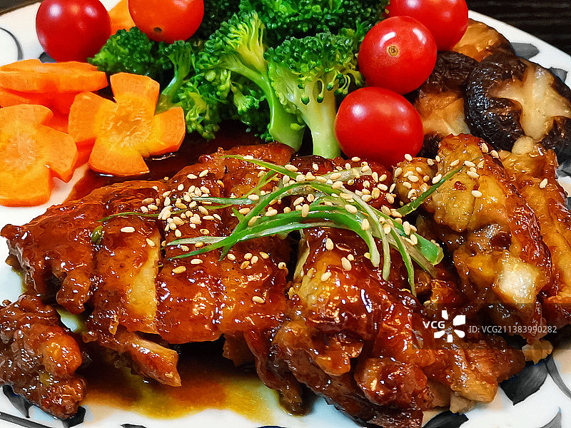 照烧鸡排图片素材