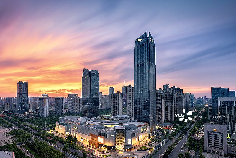 合肥万象城晚霞图片素材