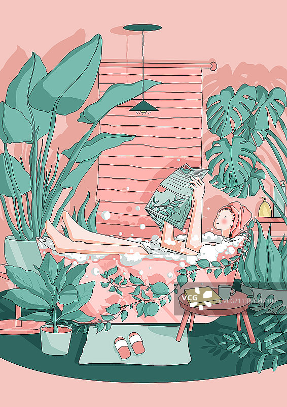 清爽沐浴，除去一身疲惫图片素材