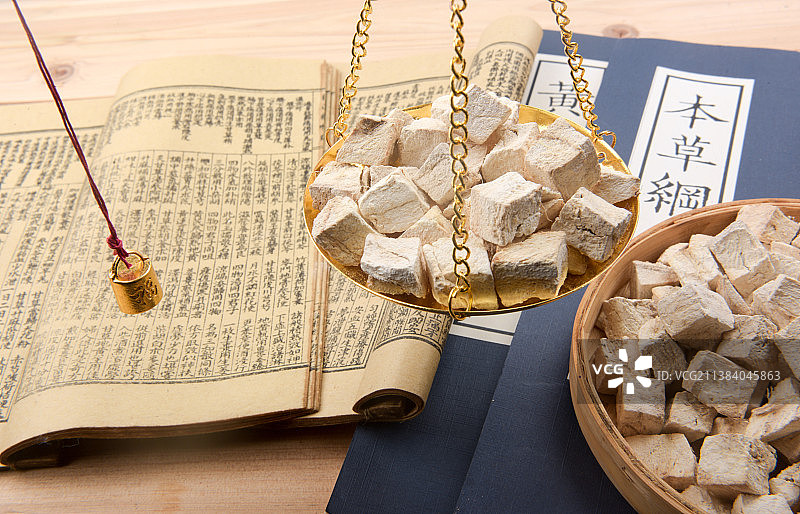 中医中药材葛粉粉葛图片素材