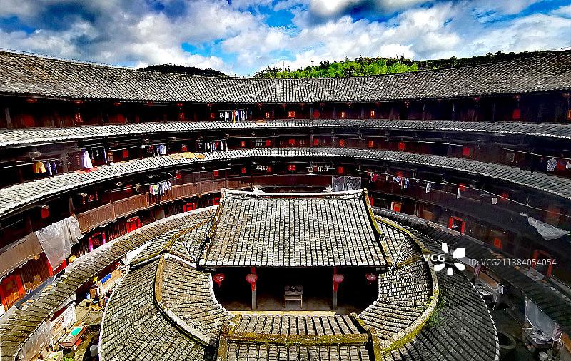 福建土楼之云水谣古镇怀远楼图片素材