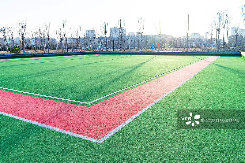 中国体育运动健身活动拍摄主题，山东省泰安市泰安生态绿地健身活动公园的门球槌球运动场，户外无人图像摄影图片素材