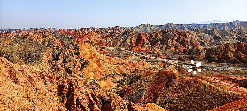 张掖七彩丹霞地貌图片素材