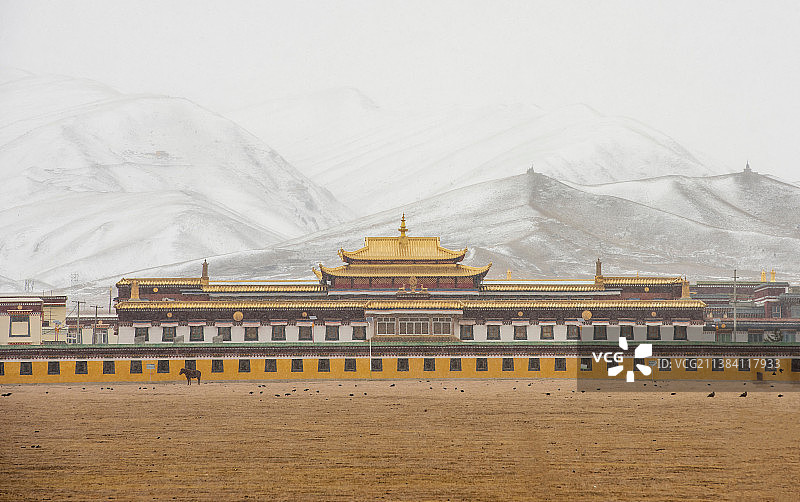 四川阿坝县各莫寺局部图片素材