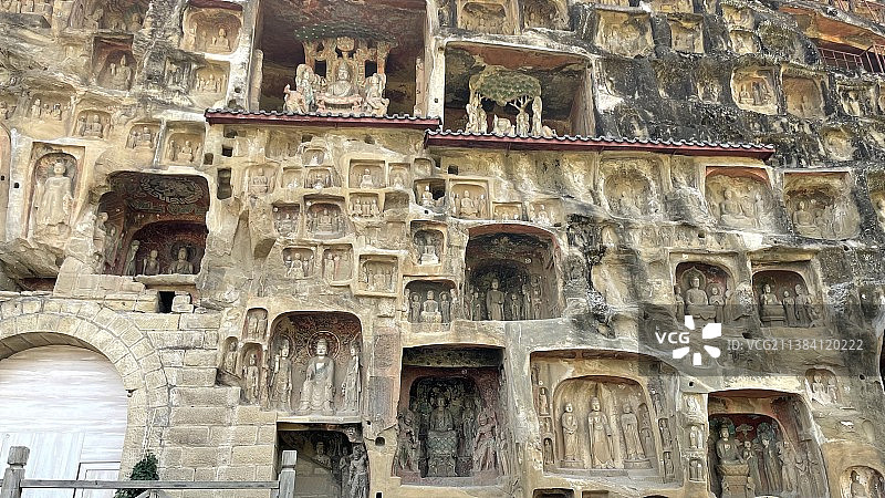 广元千佛崖石窟群图片素材