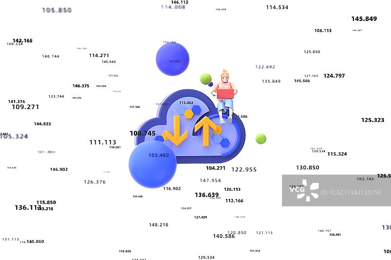 3D渲染大数据插图图片素材
