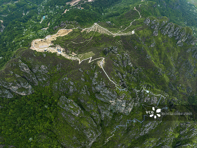航拍温州平阳南雁荡山碧海天城景区图片素材