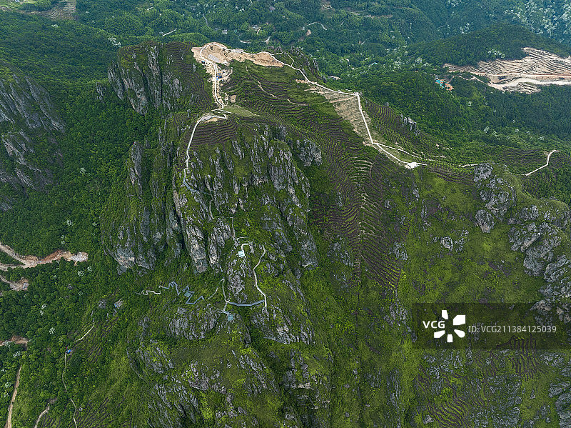 航拍温州平阳南雁荡山碧海天城景区图片素材