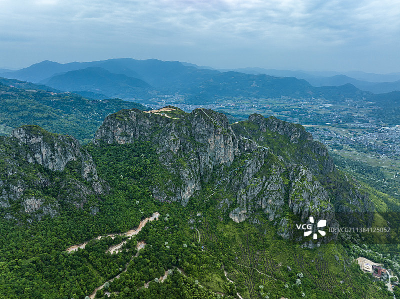 航拍温州平阳南雁荡山碧海天城景区图片素材