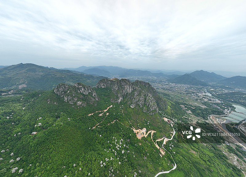 航拍温州平阳南雁荡山碧海天城景区图片素材