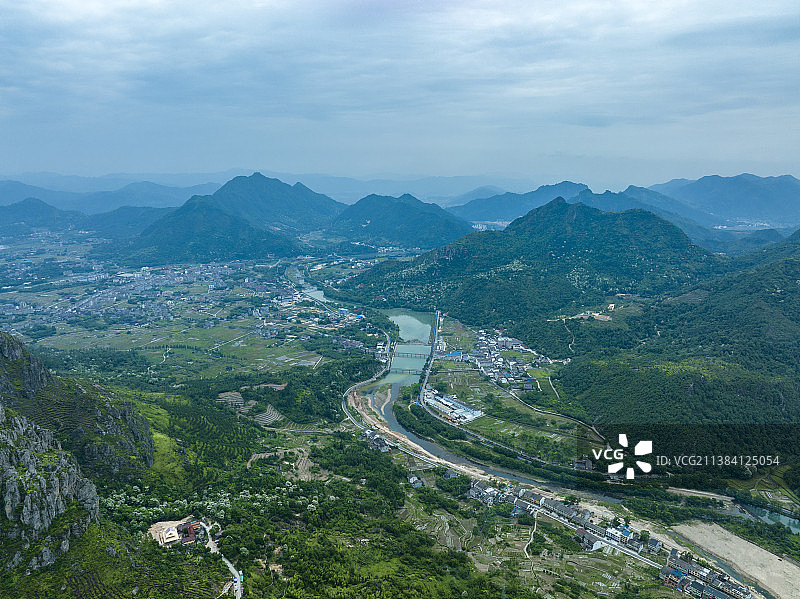 航拍温州平阳南雁荡山碧海天城景区图片素材