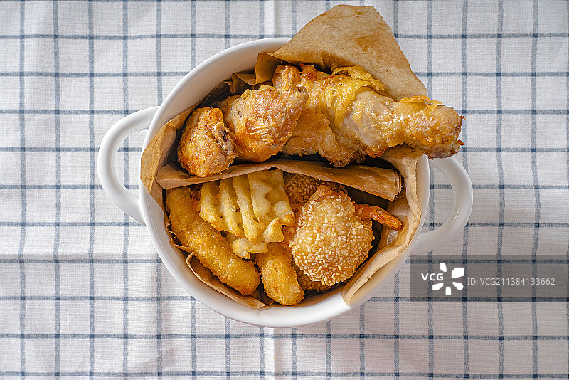 特色天妇罗香酥鸡腿套餐图片素材