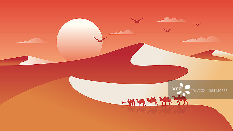 简约风景壁纸插画图片素材