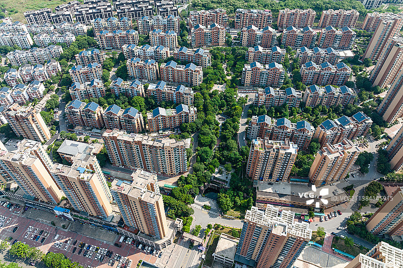 小区住宅建筑航拍图片素材