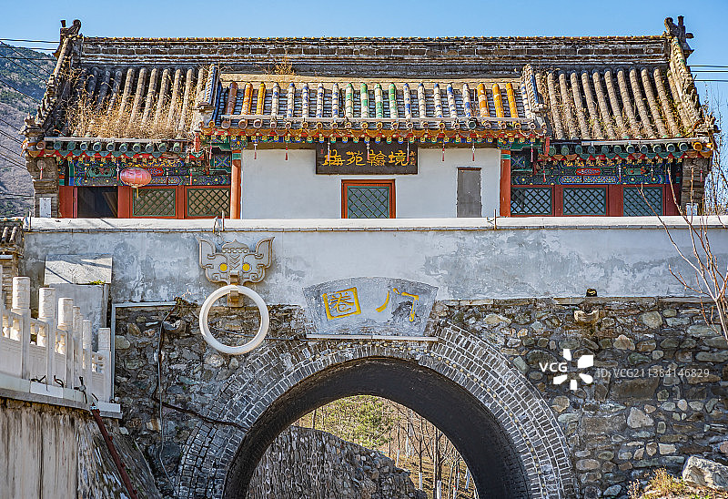 北京门头沟圈门过街楼图片素材