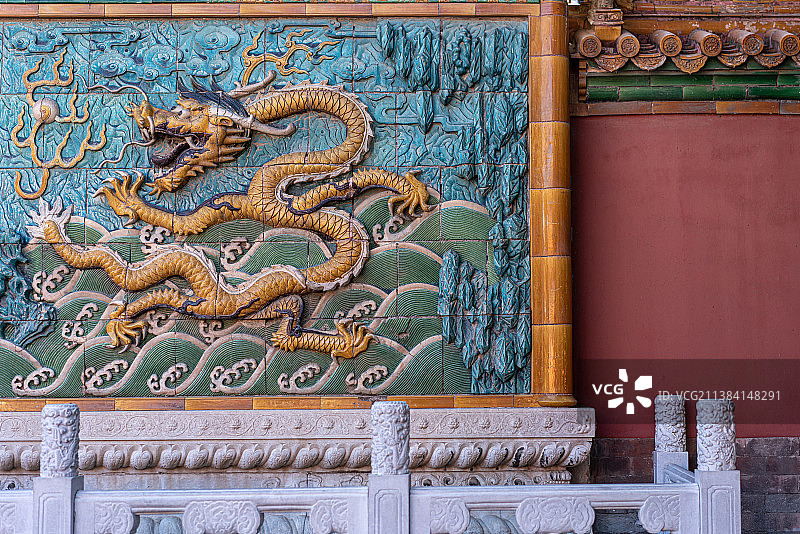 故宫 九龙壁 龙墙 壁画图片素材